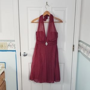 Speechless Red Halter Dress